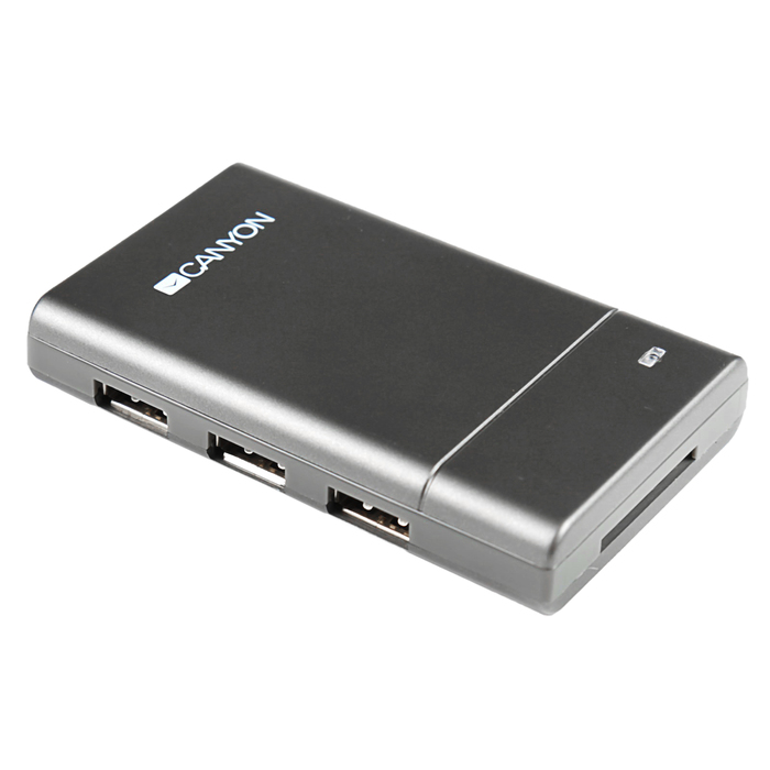 Картридер Canyon CNE-CMB1, USB 2.0, MS, SD, MMC, T-Flash, SDHC, Mini SD, RS-MMC, серый