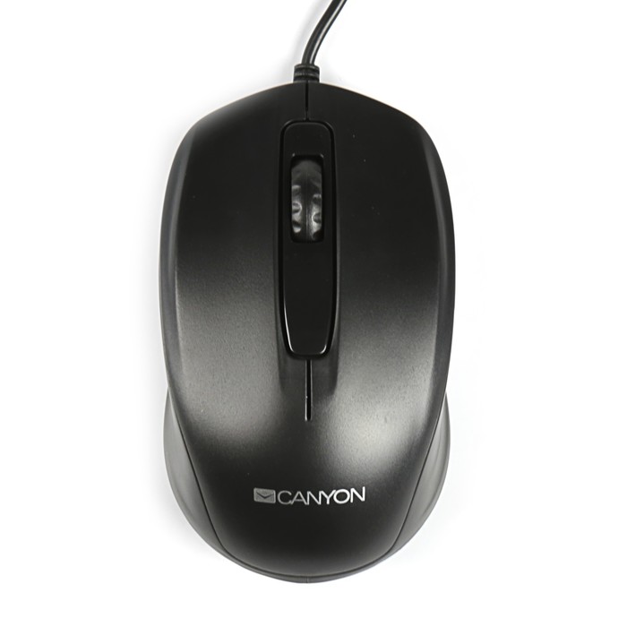 Комплект проводной Canyon CNE-CSET1-RU, клавиатура+мышь, 1000 dpi, черный CNS-HSETW3-