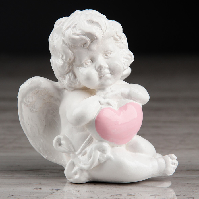 Статуэтка "Валентинка 1" с розовой отделкой