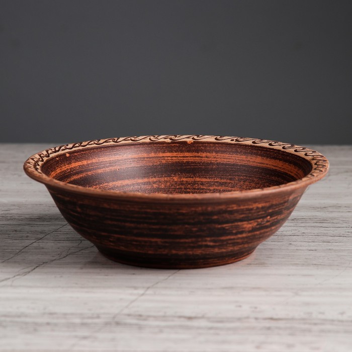 Миска "Супчик", ангоб, декор, 0,4 л