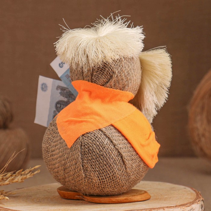 Оберег «Домовой Макар со сберкнижкой», 28 см, микс