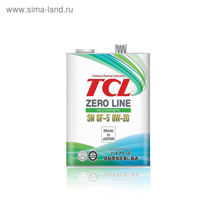фото Моторное масло tcl zero line fully synth, fuel economy, sn/gf-5, 0w-20, 1л