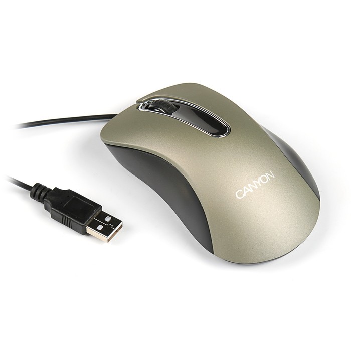 Мышь проводная CANYON CNE-CMS3, 1200 dpi, серая