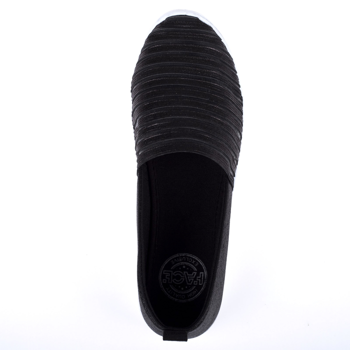 Слипоны женские Face арт. CLU-330-12-01 (черный) (р. 40)