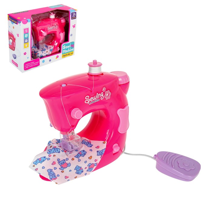 Мини-швейная машина "Карамель" с катушкой, цвет розовый