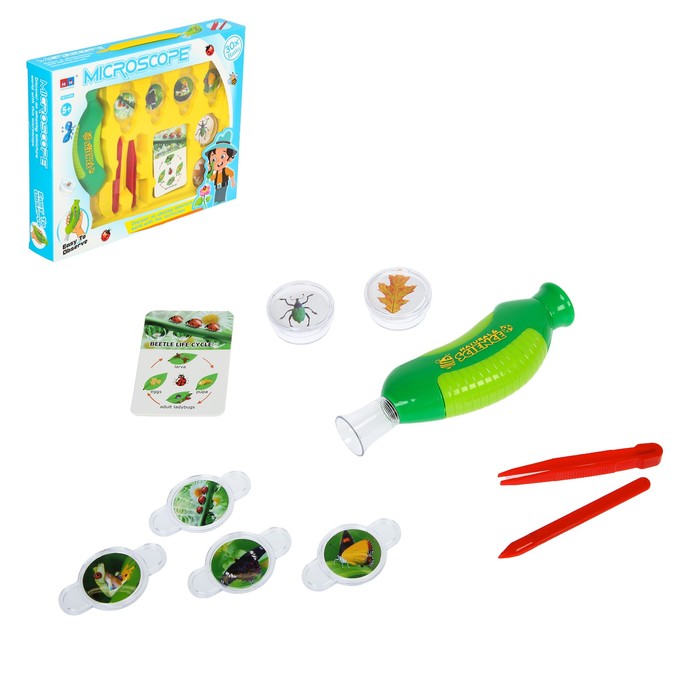 Микроскоп "Юный биолог-2" с аксессуарами, мощность 30х