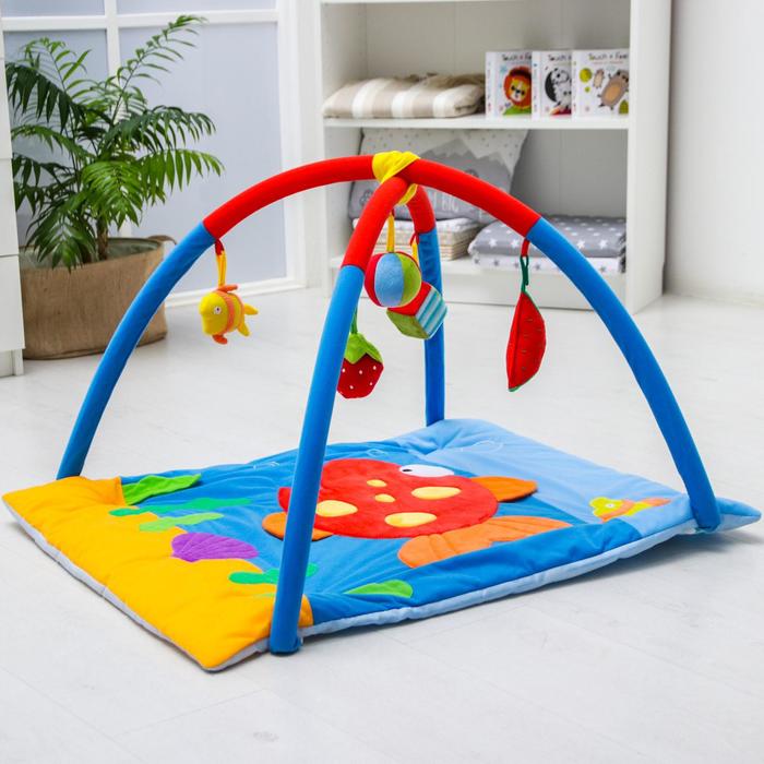 Коврик развивающий с дугами «Море», 5 игрушек