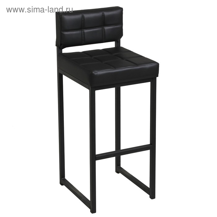 фото Стул барный лофт-1 со спинкой, черный/черный клик мебель