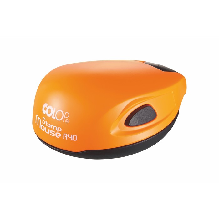 Оснастка для круглой печати карманная COLOP Stamp Mouse R40, диаметр 40 мм, корпус оранжевый печать 1 0круг самонаборная 40мм stamp mouse круглая карманная касса пинцет блистер colop