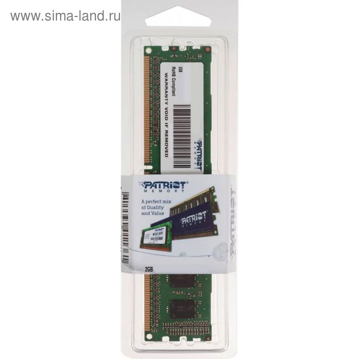 

Память DDR3 2Gb 1600MHz Patriot PSD32G16002 RTL PC3-12800 CL11 DIMM 240-pin 1.5В