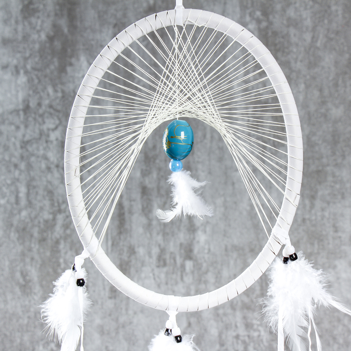 Ловец снов "Бирюзовый камень" d=27х21 см длина 49 см