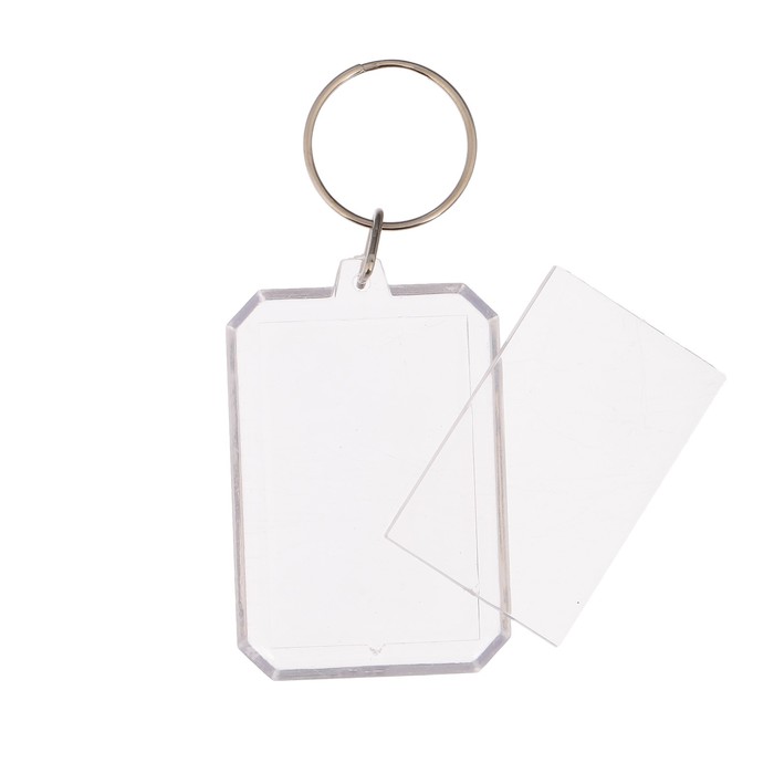 Капсула для полиграфической вставки прямоугольник с обрезанными углами 6х4х0,5 см