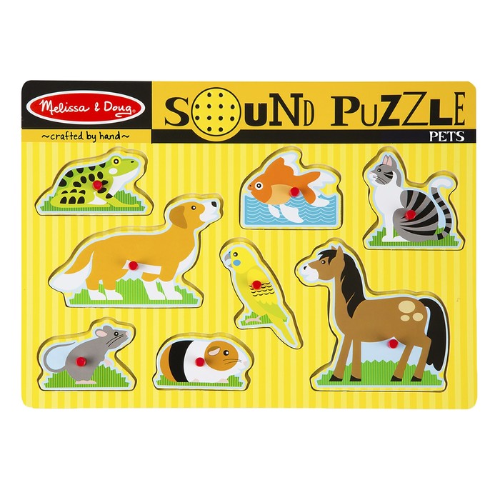 Пазл со звуком "Домашние животные" 8 элементов