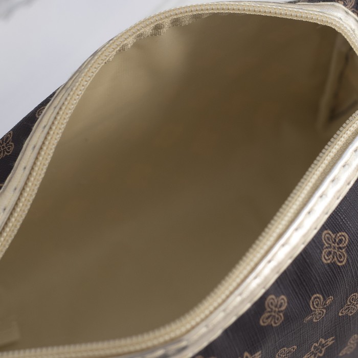 Косметичка дорожная «Фигуры», отдел на молнии, цвет коричневый