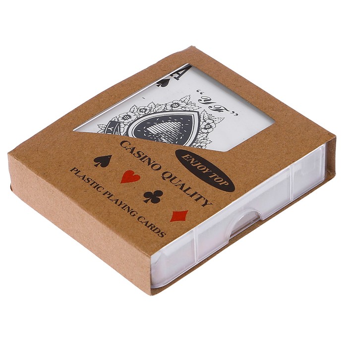 Карты игральные пластик в карт. коробке, 25 мкрн, 8х10 см