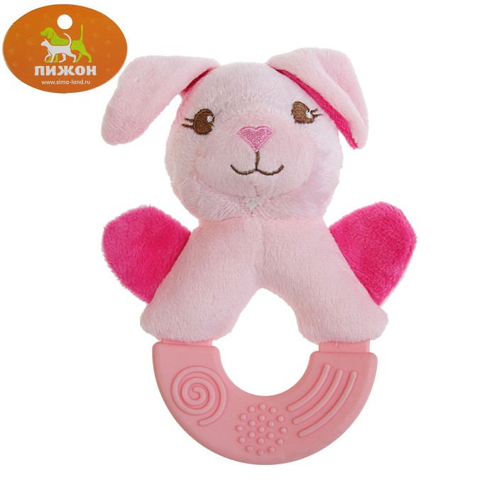 Игрушка для собак мягкая с жевательными элементами "Зайка", 20 см