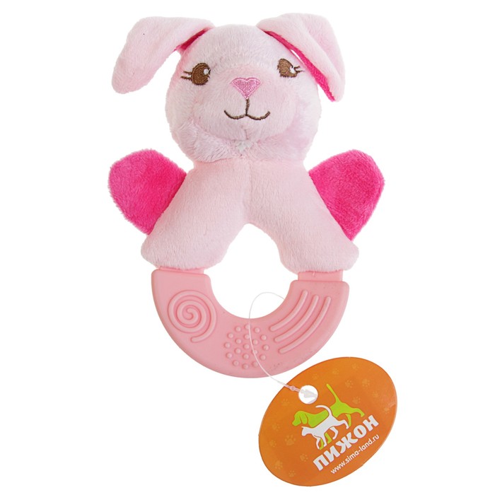 Игрушка для собак мягкая с жевательными элементами "Зайка", 20 см