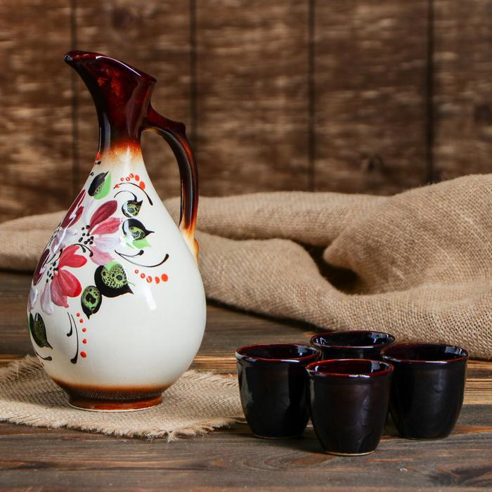 Набор винный "Мадера", сакура, 5 предметов, 0,7 л, 0,2 л