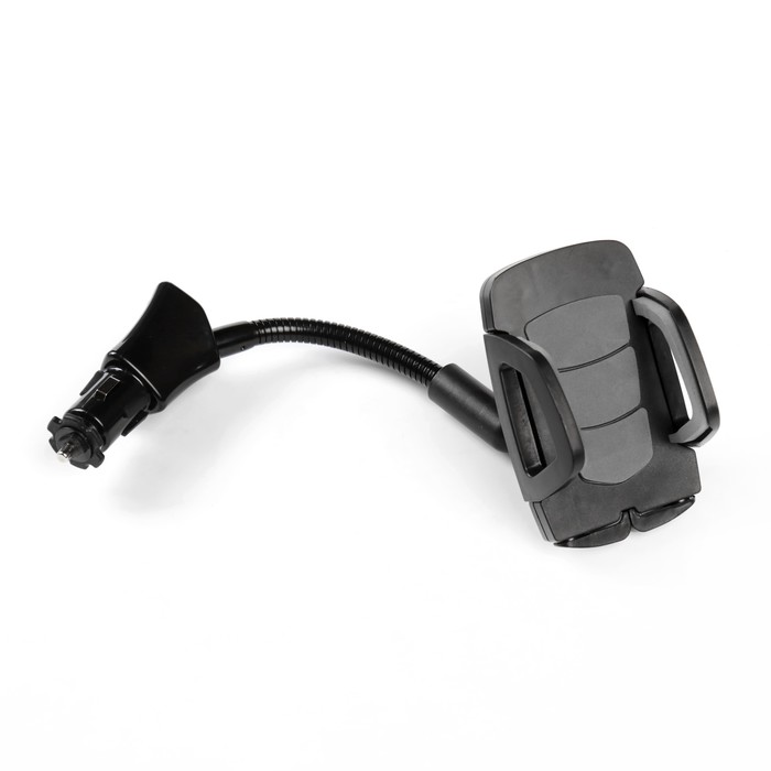 Держатель телефона TORSO раздвижной 50-100 мм, в прикуриватель с USB