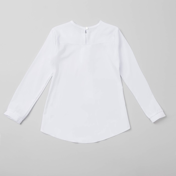 Блузка для девочки , рост 122-128 см, цвет белый