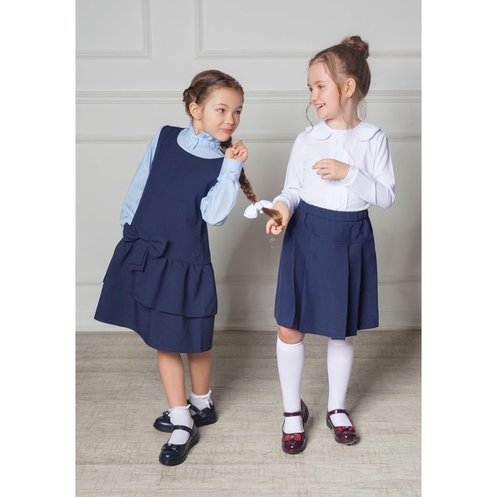 Блузка для девочки , рост 134-140 см, цвет белый