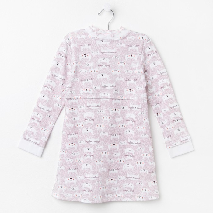 Платье для девочки, рост 116 (30) см, бежевый/белый И-004 1