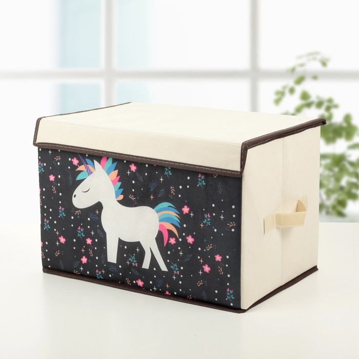 Короб для хранения с крышкой 39х25х25 см "Единорог"