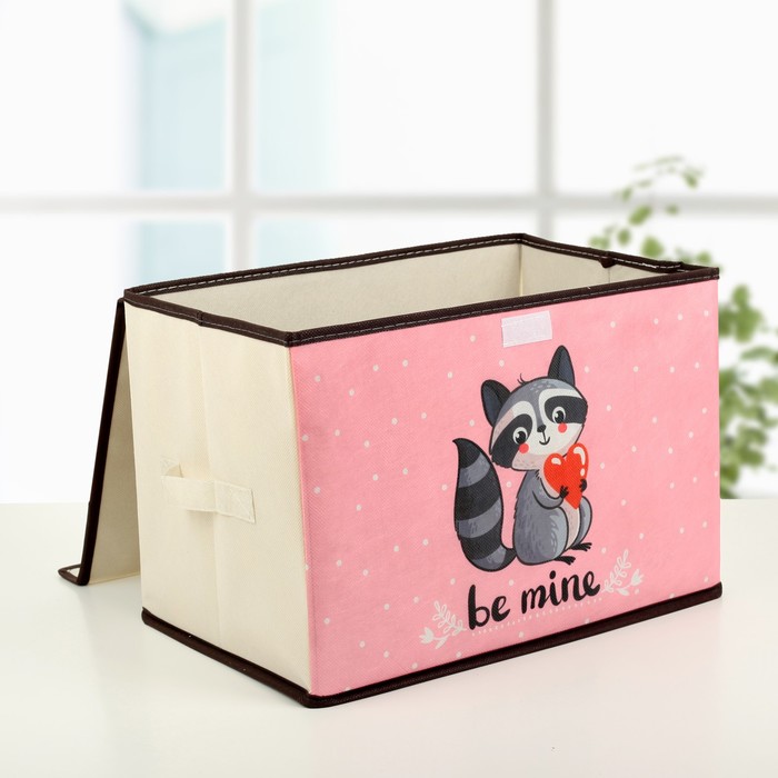 Короб для хранения с крышкой 39х25х25 см "Енот"