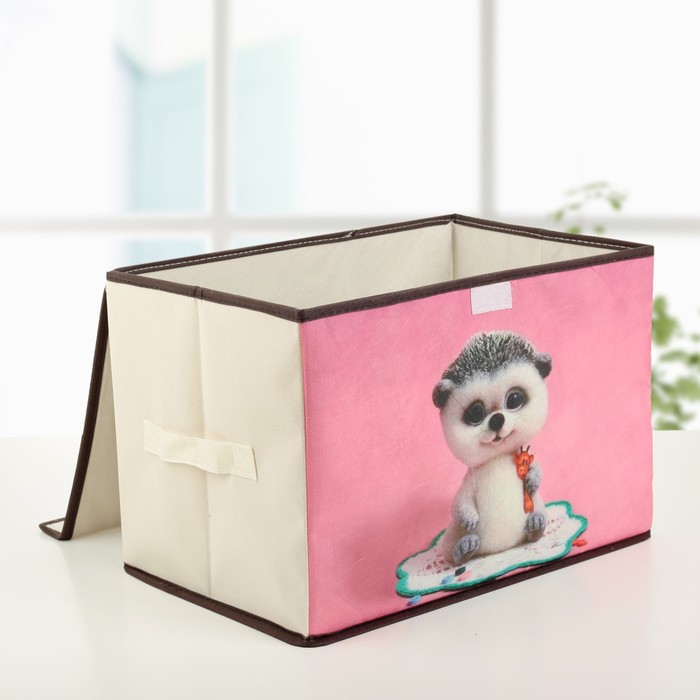 Короб для хранения с крышкой 39х25х25 см "Ежик"