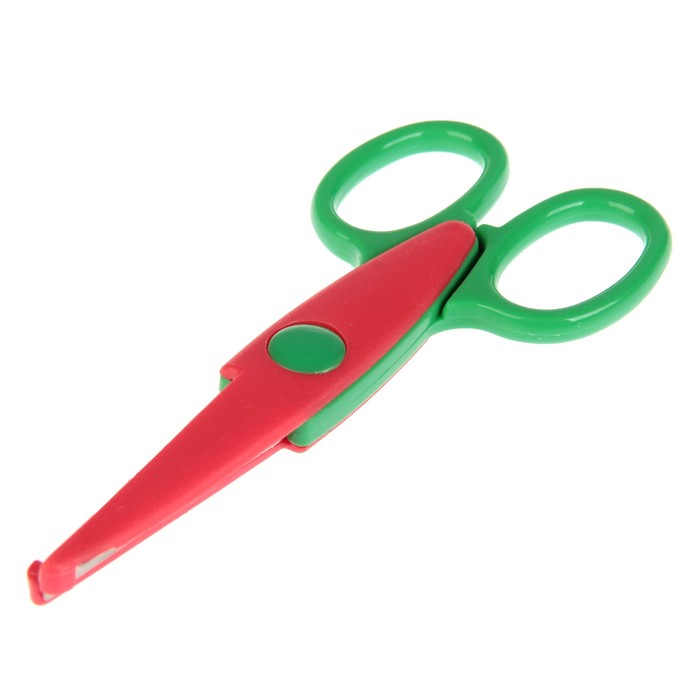 Ножницы рельефные 13,5 см "Яркие краски" МИКС 15х9 см