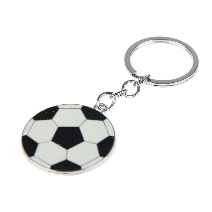 Брелок металл "Футбольный мяч" 3,8х3,8 см