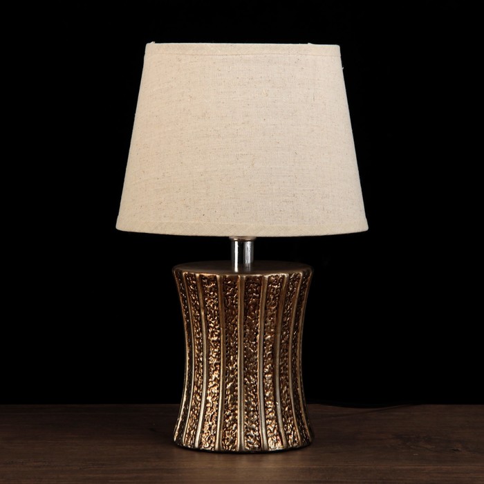 Лампа настольная "Сахара" чернённое серебро Е14 25W 220В 34х20х20 см