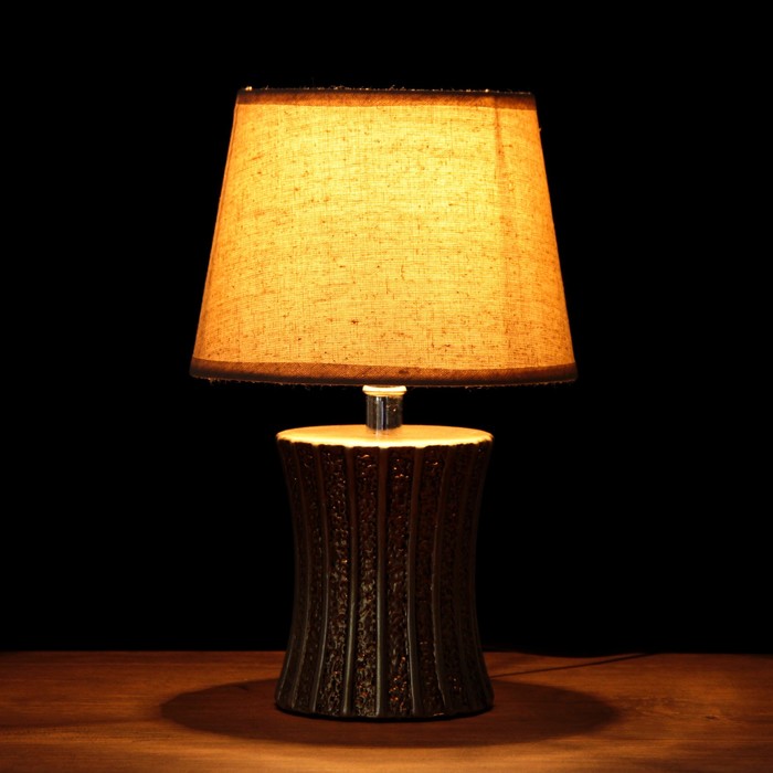 Лампа настольная "Сахара" чернённое серебро Е14 25W 220В 34х20х20 см