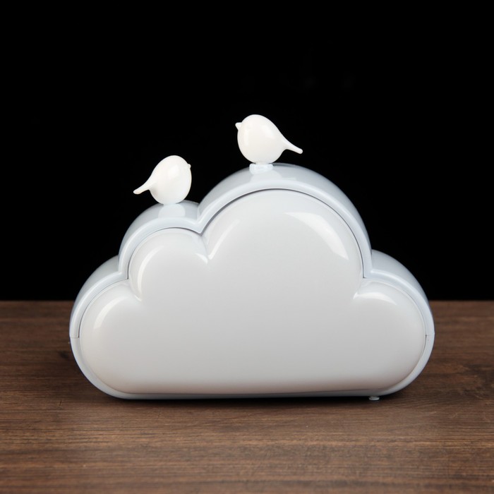 Светильник детский LED АКБ шнур usb МИКС "Птички на облачке" 12х16х7,5 см