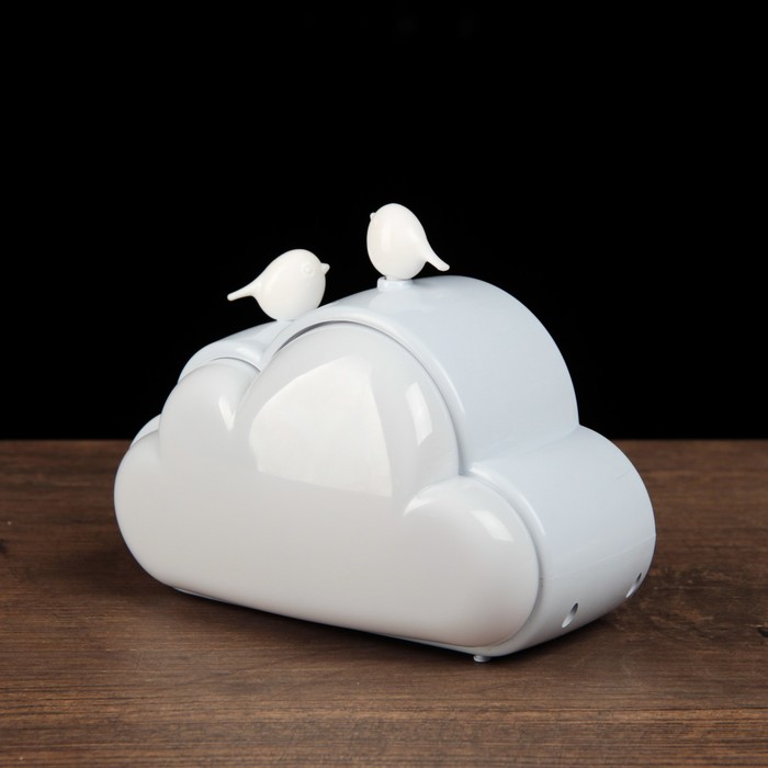 Светильник детский LED АКБ шнур usb МИКС "Птички на облачке" 12х16х7,5 см