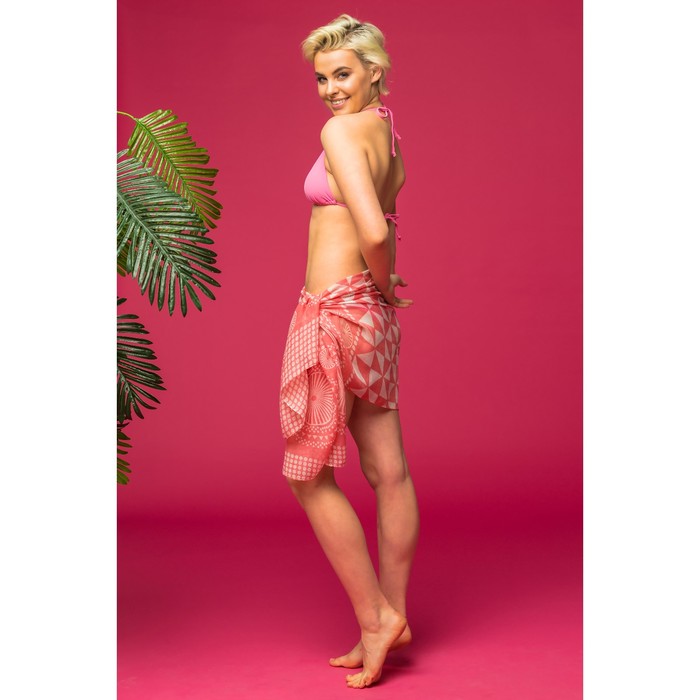 Палантин Этель "Нора" 60 х 180 см, цвет коралловый, 100 % вискоза