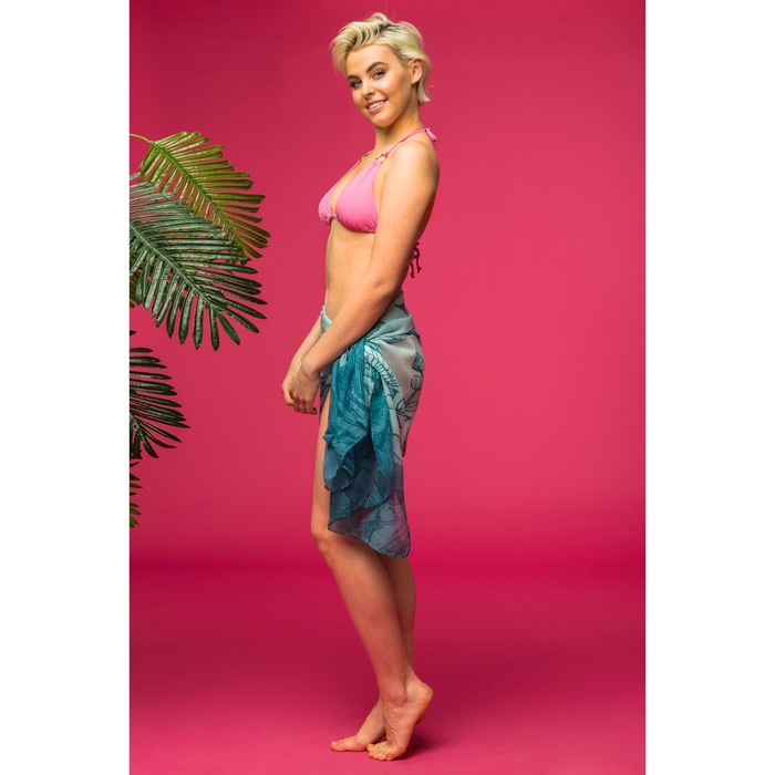 Палантин Этель "Жасмин" 60 х 180 см, цвет зеленый, 100 % вискоза