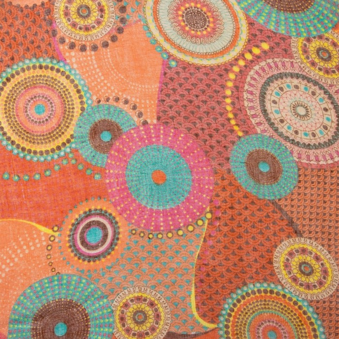 Палантин Этель "Сюзанна" 60 х 180 см, цвет оранжевый, 100 % вискоза