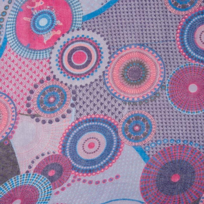 Палантин Этель "Сюзанна" 60 х 180 см, цвет розово-голубой,100 % вискоза