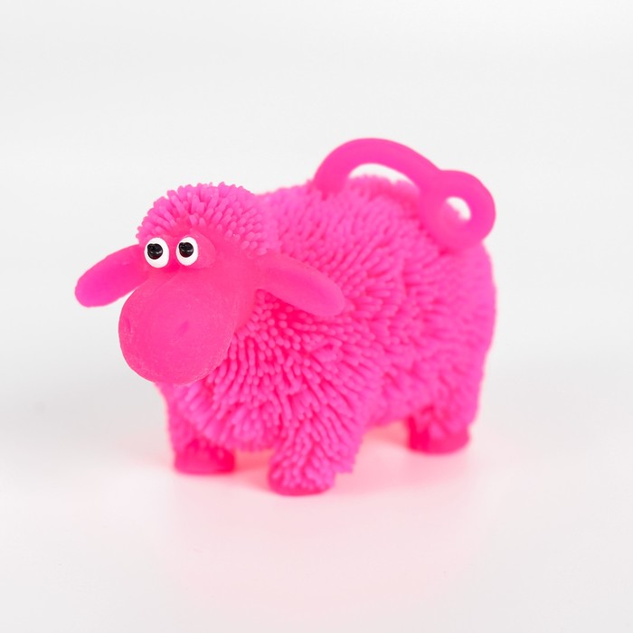 Ежка резиновый "Овечка" световой на резинке, цвета МИКС