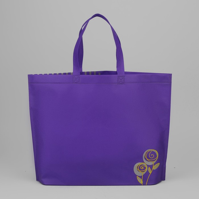 Сумка хозяйственная «Букет», отдел без молнии, цвет фиолетовый