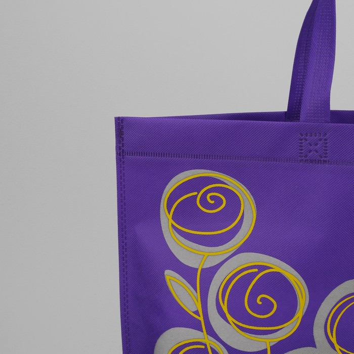 Сумка хозяйственная «Букет», отдел без молнии, цвет фиолетовый