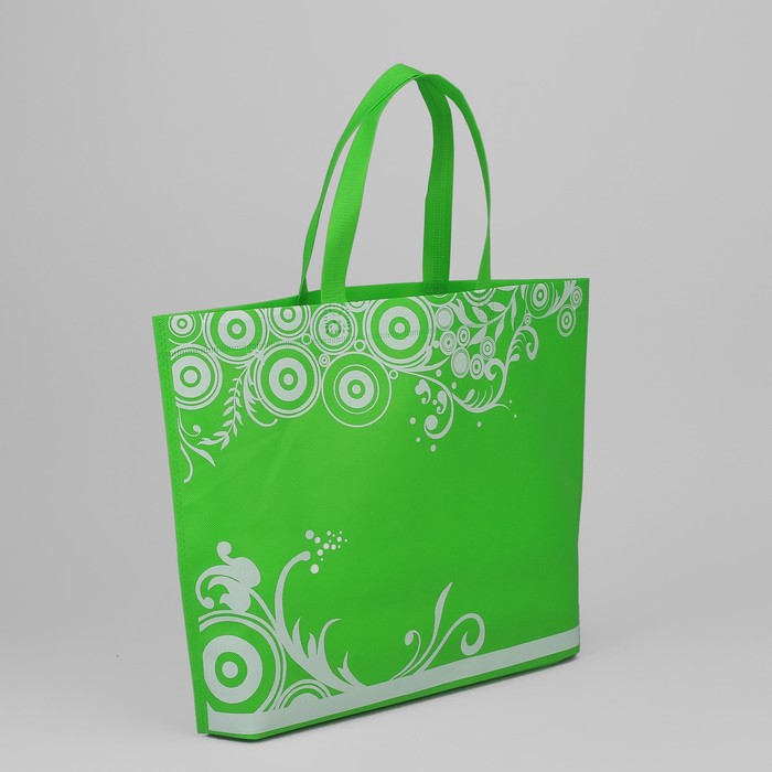 Сумка хозяйственная «Волна», отдел без молнии, цвет зелёный
