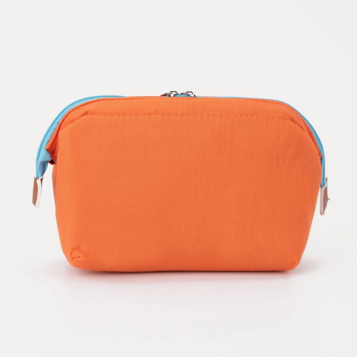 Косметичка с каркасом «Стиль», отдел на молнии, цвет оранжевый
