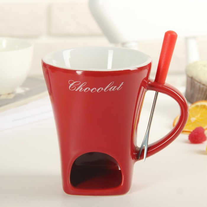 Набор для фондю "Лакомка", шпажка 15 см, цвет красный