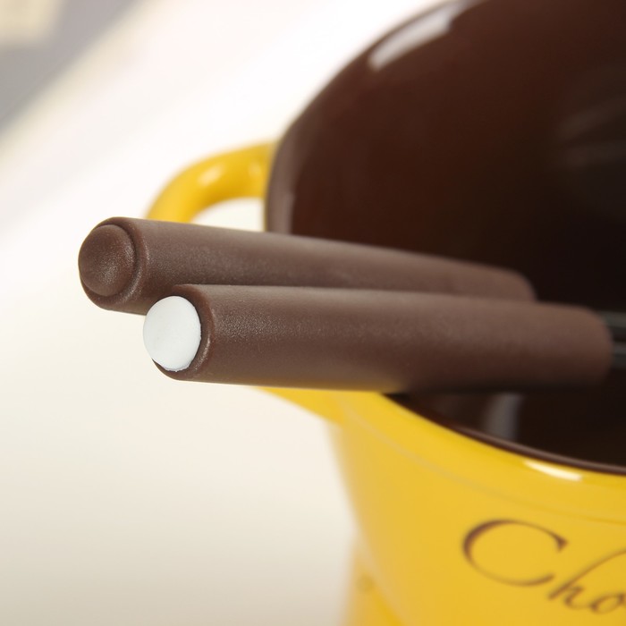 Набор для фондю "Лакомка", 2 шпажки 15 см, цвет желтый