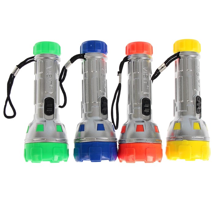 Фонарик "Робот", на шнурке, ручка пластик, микс, (фасовка 24шт), 3,8*11см