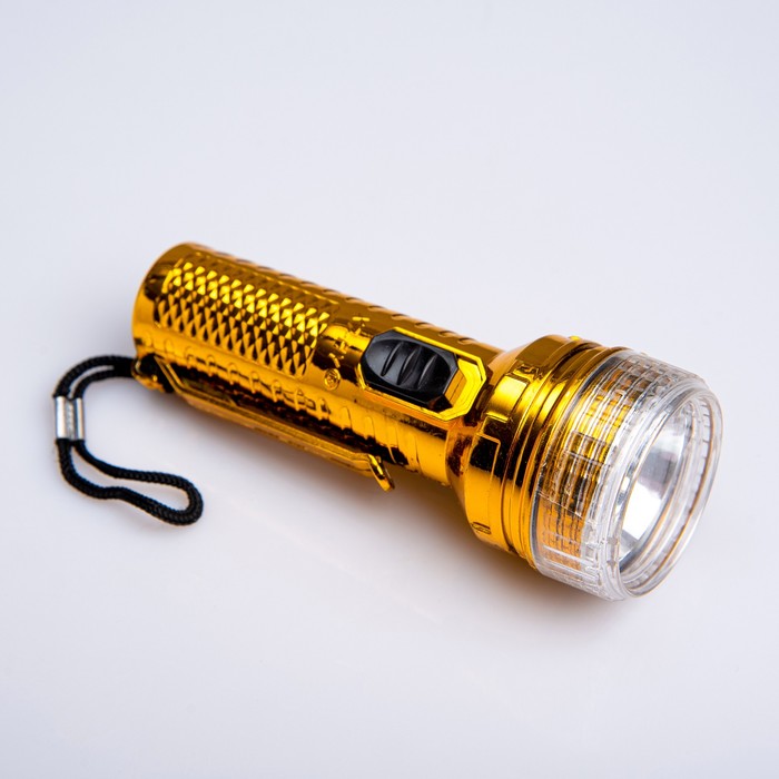 Фонарик 1 диод "Космос", на шнурке, с зажимом, микс, (фасовка 24шт), 4*10,5см