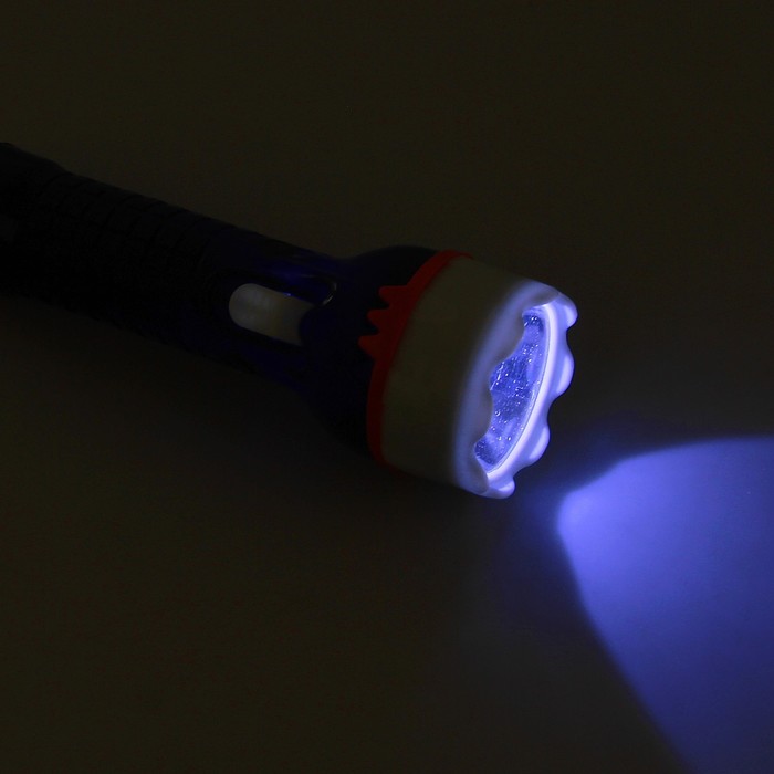 Фонарик 1 диод, на шнурке, микс, (фасовка 24шт), 4*11,5см