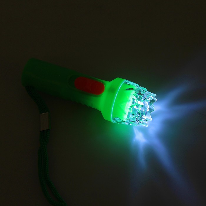 Фонарик ручной, на брелке, рассеиватель прозрачн, микс, (фасовка 48шт), 2,2*6,5см